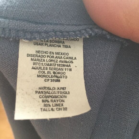 Ana Camila blue ankle pants, elastic waist, side pockets, size S - Picture 5 of 7